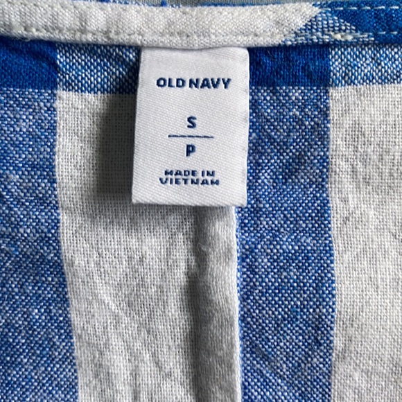 OLD NAVY Blue Plaid Ruffle Hem Wrap Dress - Picture 8 of 10